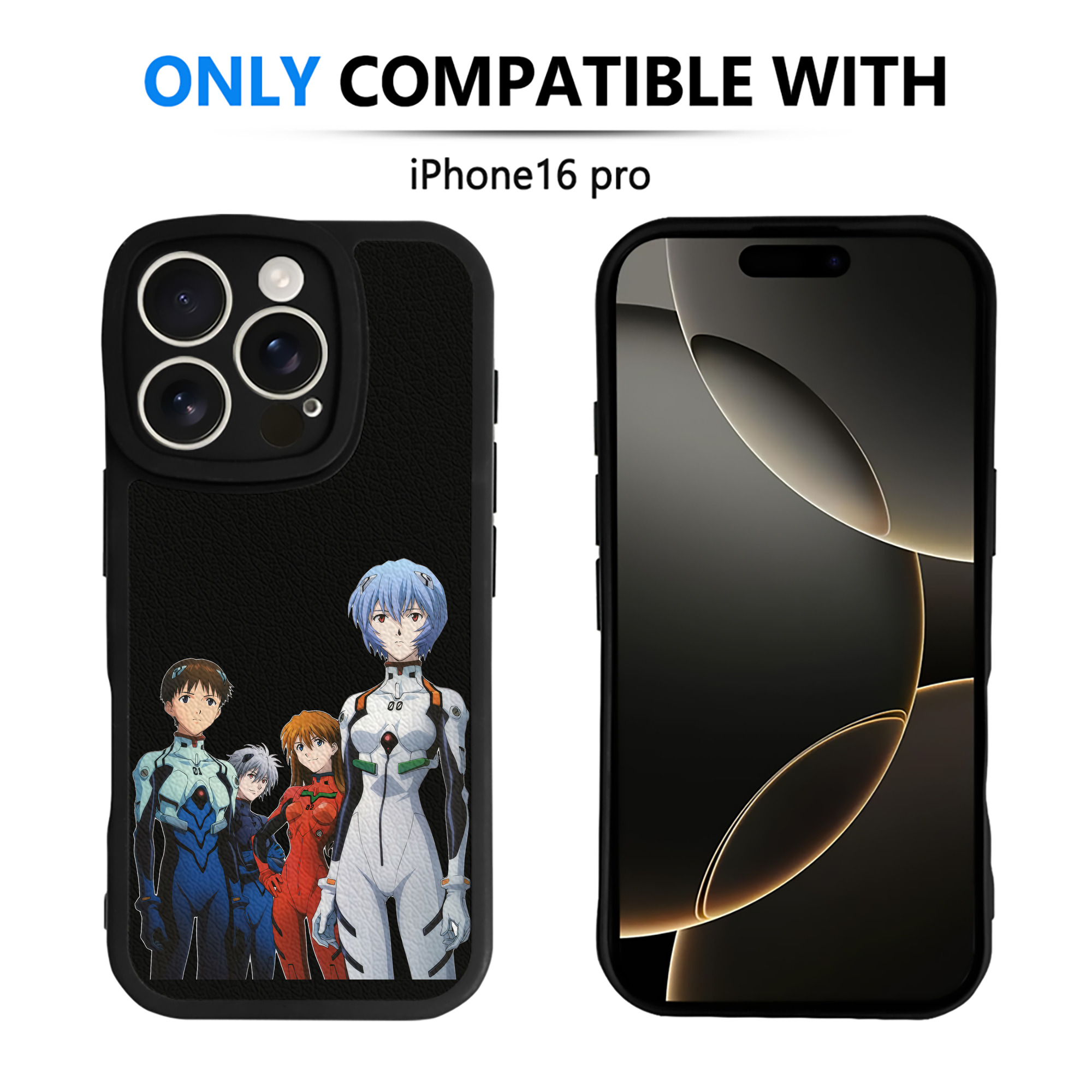 （画像用） EVA 新世紀エヴァンゲリオン 【iPhone 16シリーズ対応】シリコンスマホケース（レザー調） 材質：シリコン